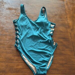 Shade & Shore Teal One Piece Swimsuit
